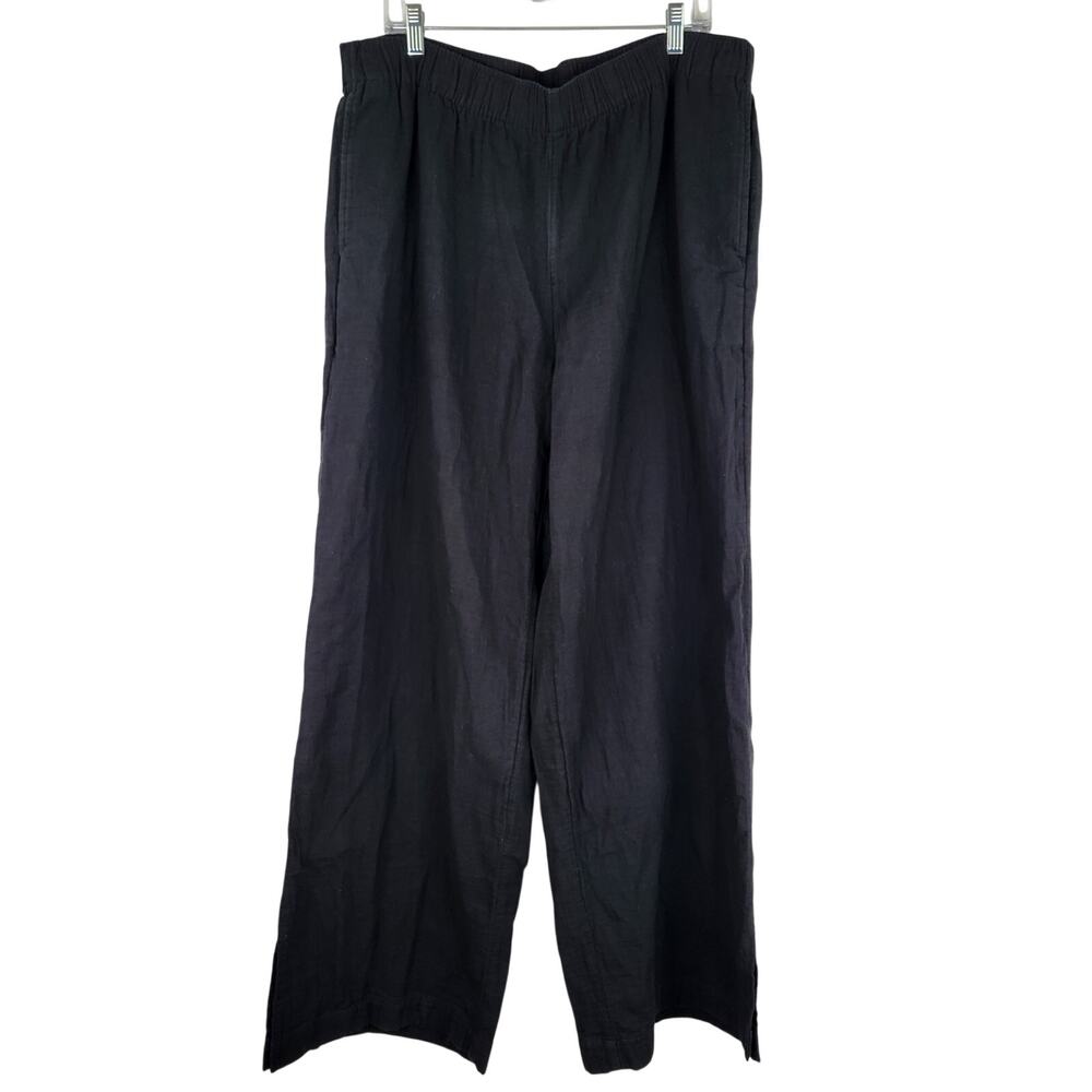 Old Navy High-Rise Wide Leg Comfort Waistband Black Gauzy Pants Women's XL Tall
